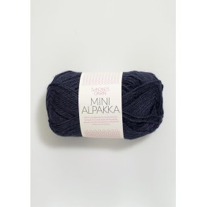 Mini alpakka, M�rk bl�gr�